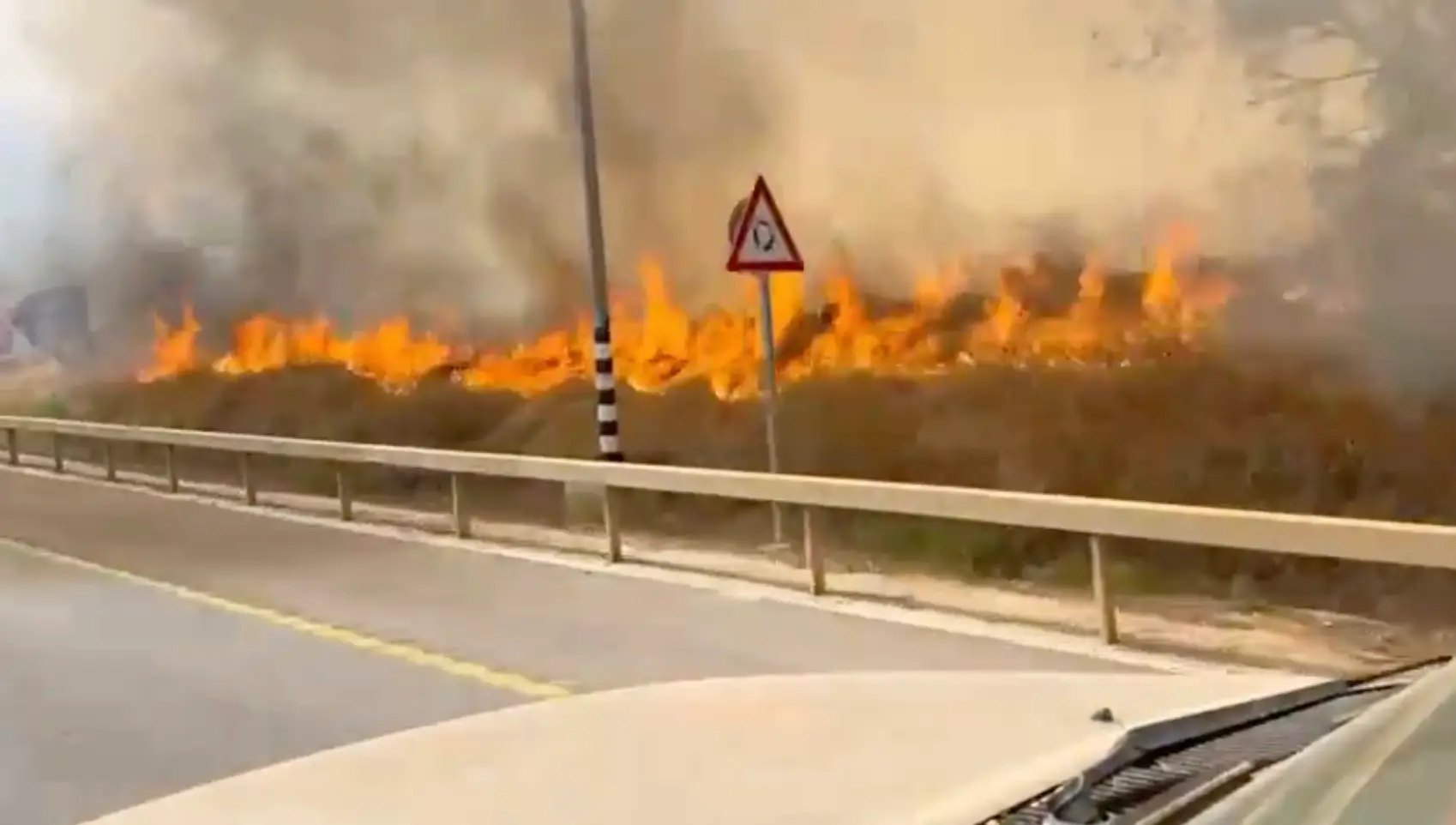 Northern Israel on fire